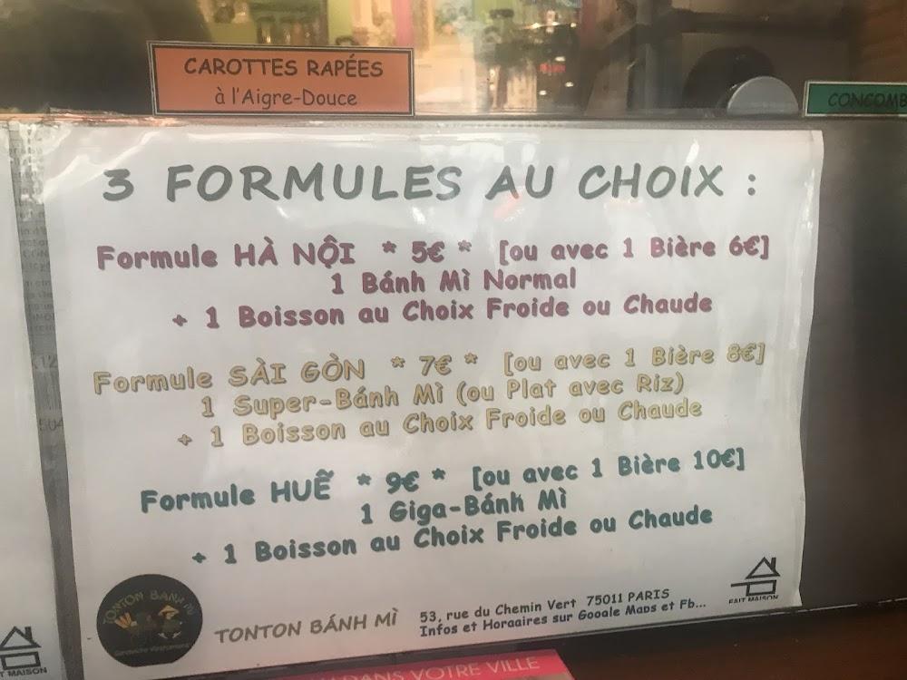 Tonton Banh Mi Sandwicherie Vietnamienne - Menu Image 2
